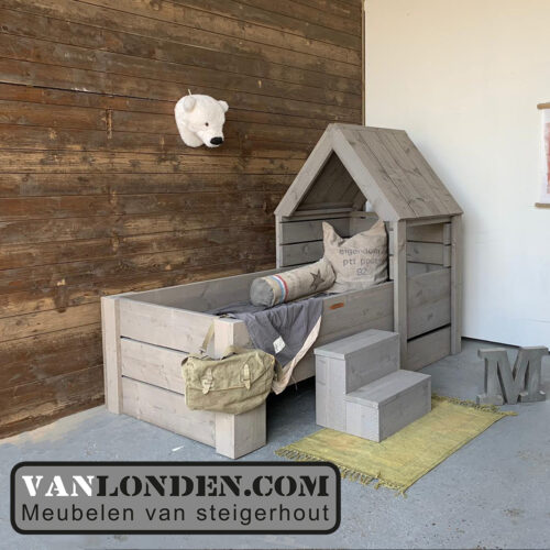Steigerhouten bedhuisje Brent (Steigerhouten eenpersoonsbedden) Steigerhouten bedhuisje Brent (Steigerhouten eenpersoonsbedden)
