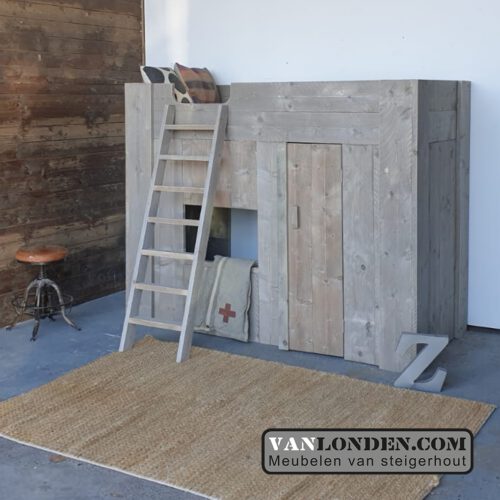 Steigerhouten hoogslaper Marly (Steigerhouten hoogslapers) Steigerhouten hoogslaper Marly (Steigerhouten hoogslapers)
